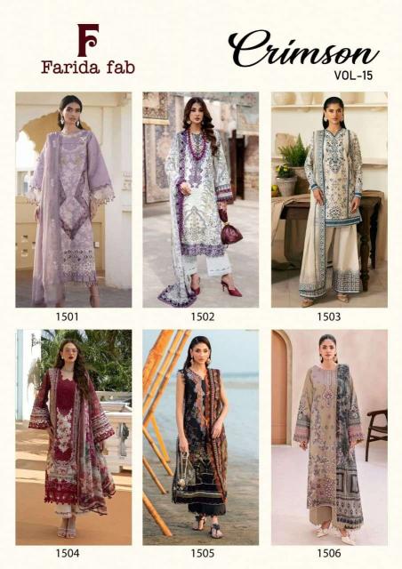 Farida fab crimson vol-15 wholesale salwar kameez dealers